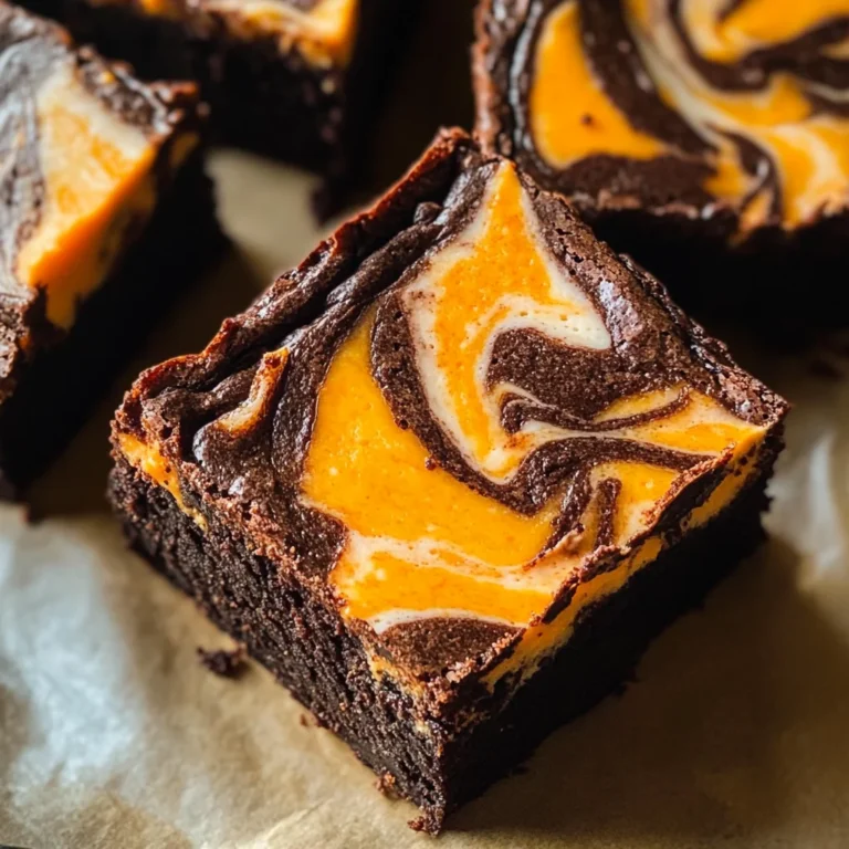 Halloween Cream Cheese Swirl Brownies