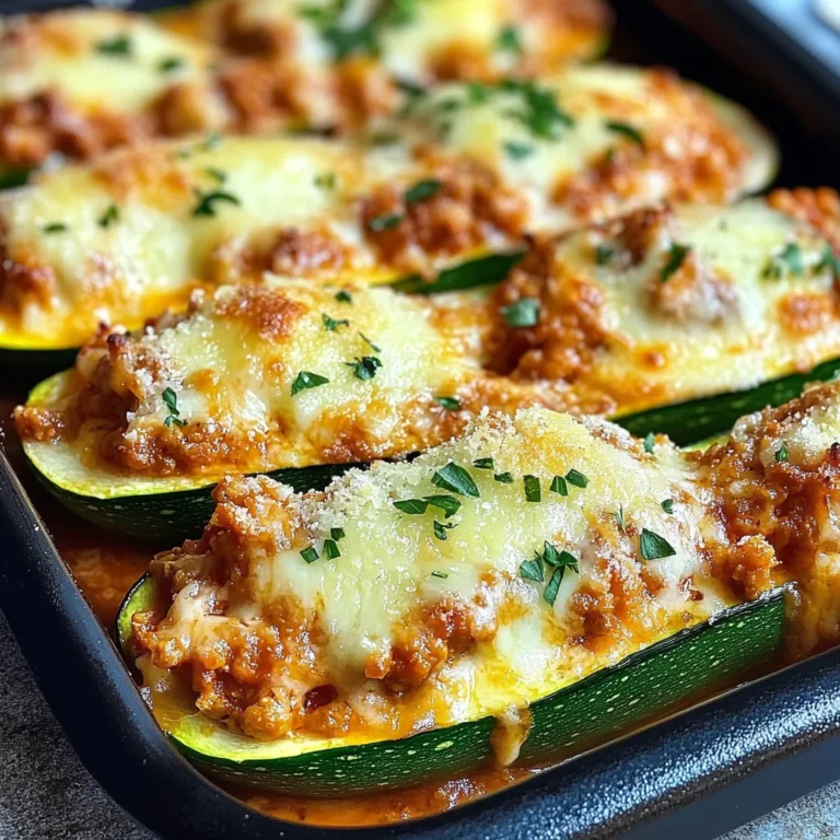 Keto Chicken Parmesan Zucchini Boats