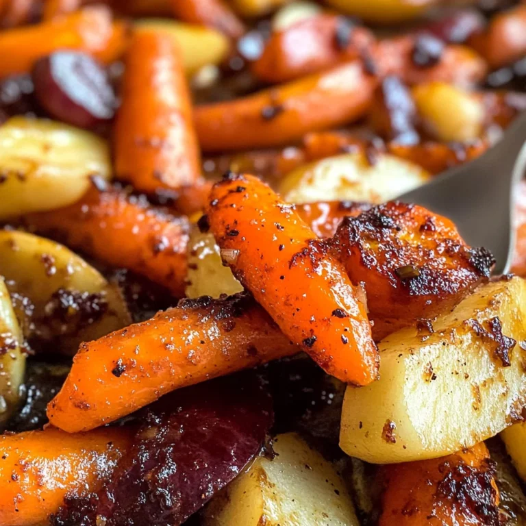 Maple Dijon Roasted Carrots and Apples