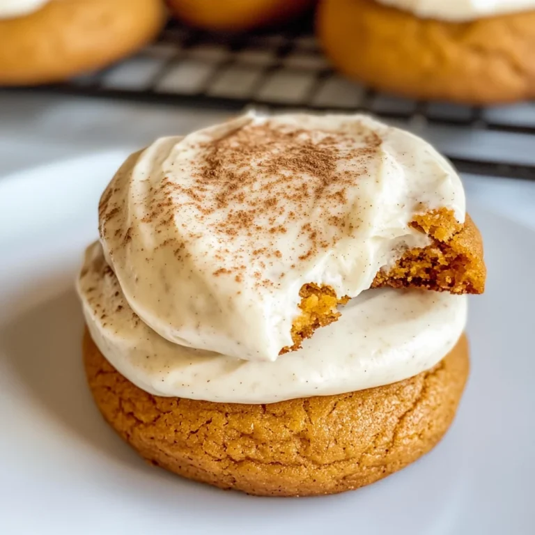 Pumpkin Cookies with Cream Cheese Frosting