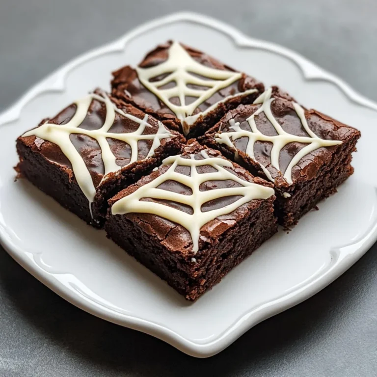 Spider Web Brownies