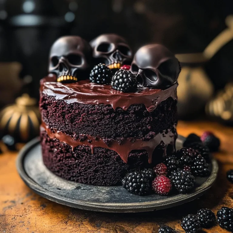 Spooky Black Velvet Halloween Cake