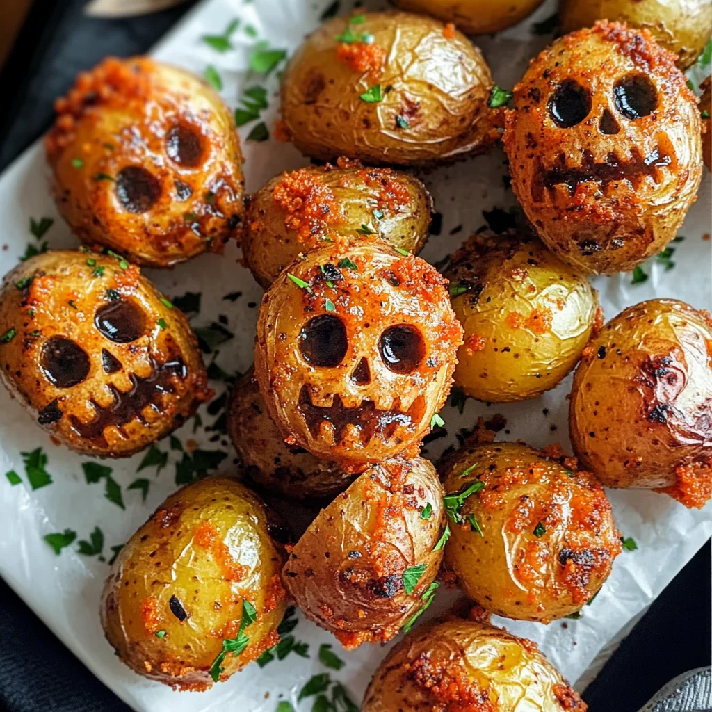 Spooky Halloween Skull Potatoes