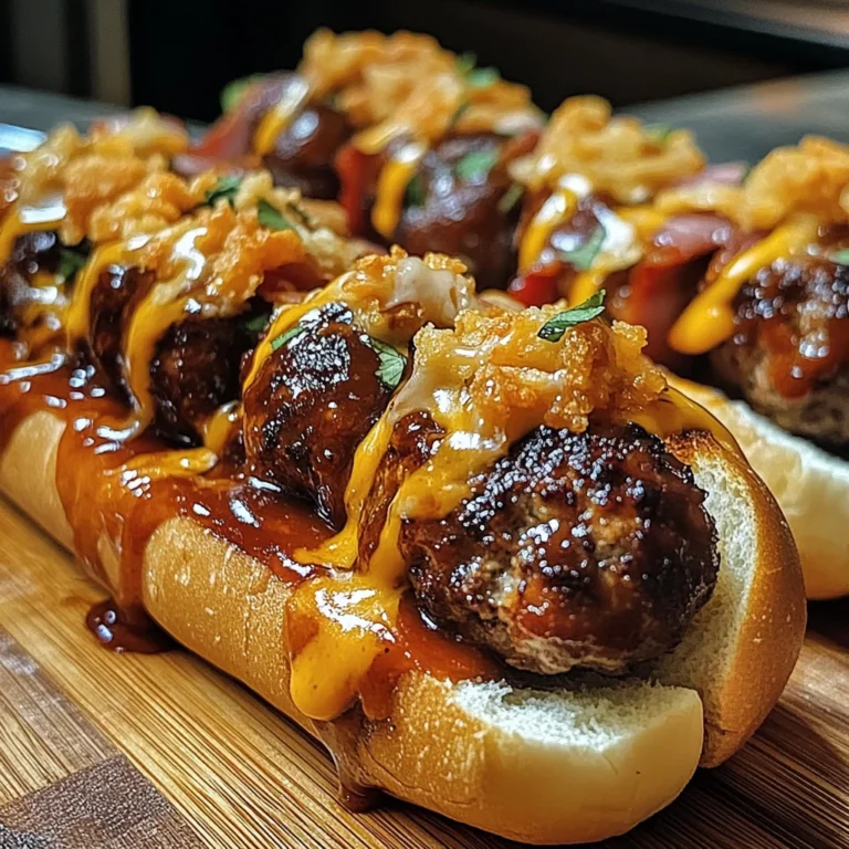 Bourbon BBQ Turkey Bacon Cheeseburger Meatball Subs Ready in 30 Minutes