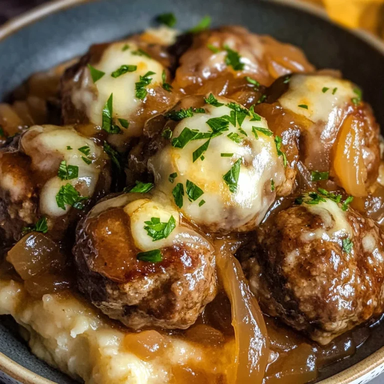 Crock Pot French Onion Meatballs