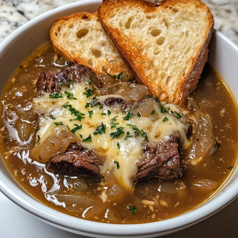 French Onion Beef Short Rib Soup