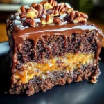 German Chocolate Poke Cake