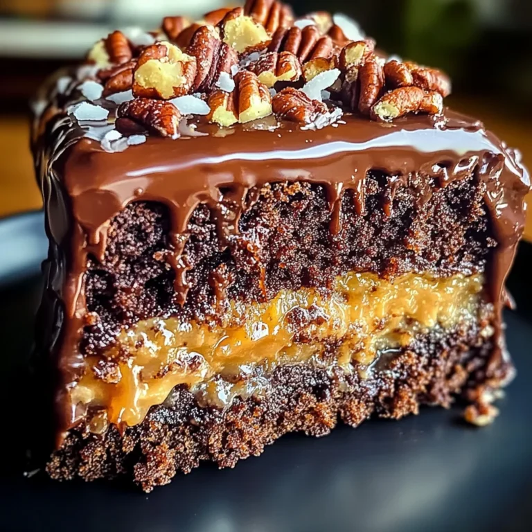 German Chocolate Poke Cake