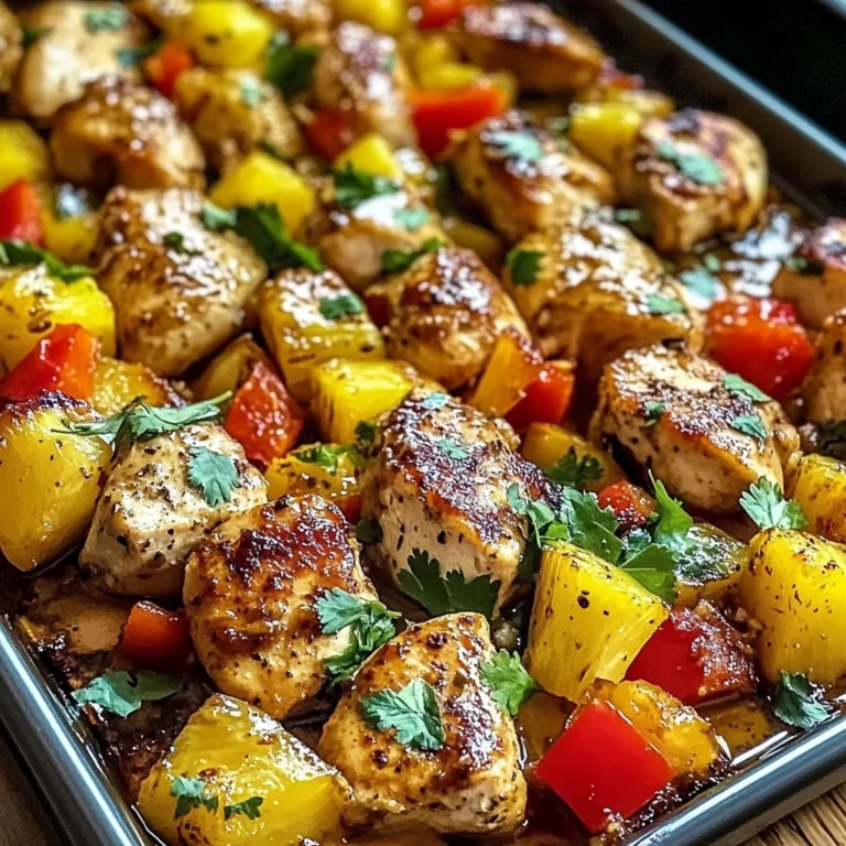 Hawaiian Chicken Sheet Pan Dinner