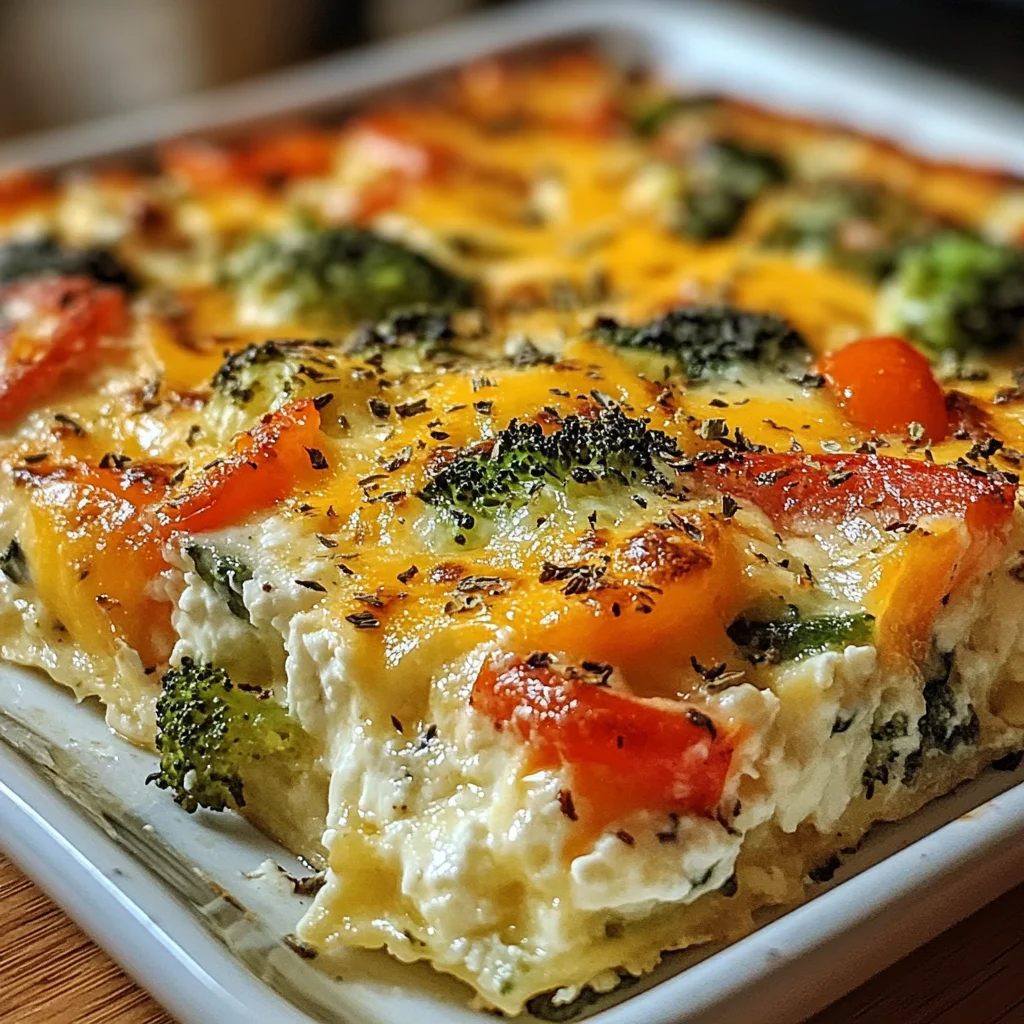 High-Protein Cottage Cheese Veggie Bake Recipe