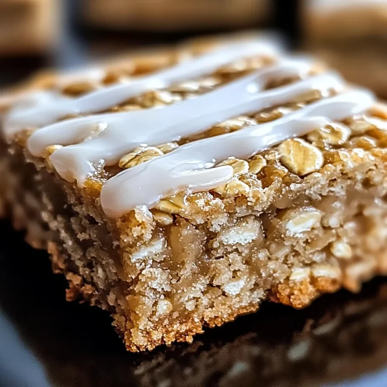 Iced Oatmeal Cookie Bar Recipe