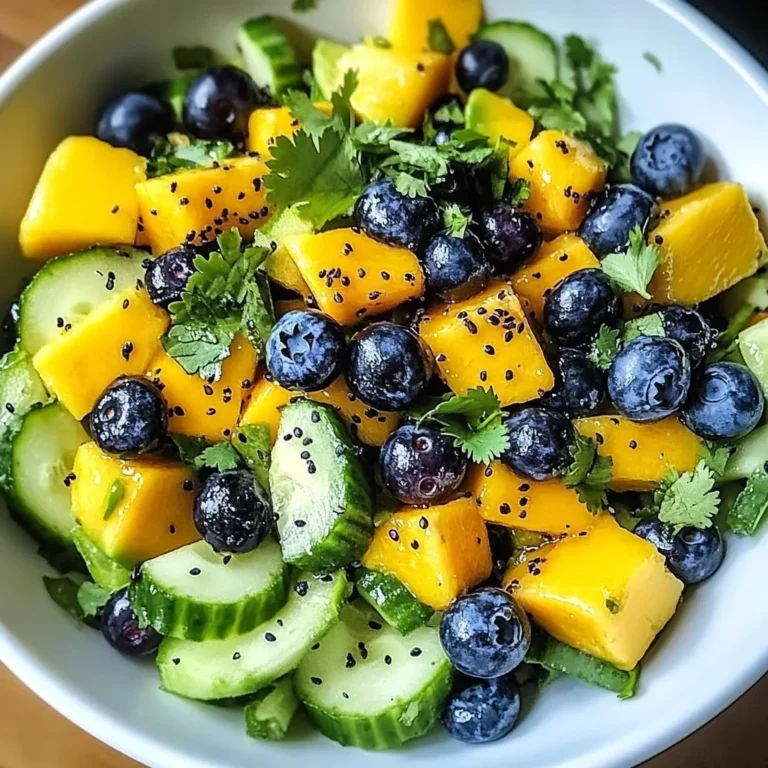 Mango Cucumber Salad with Blueberries and Avocado