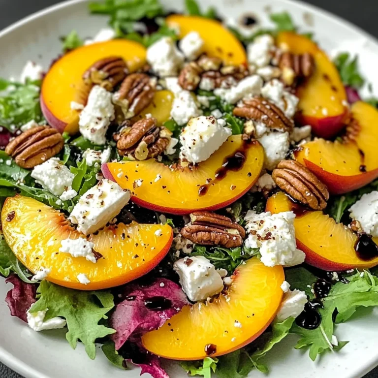 Simple Peach Feta Salad