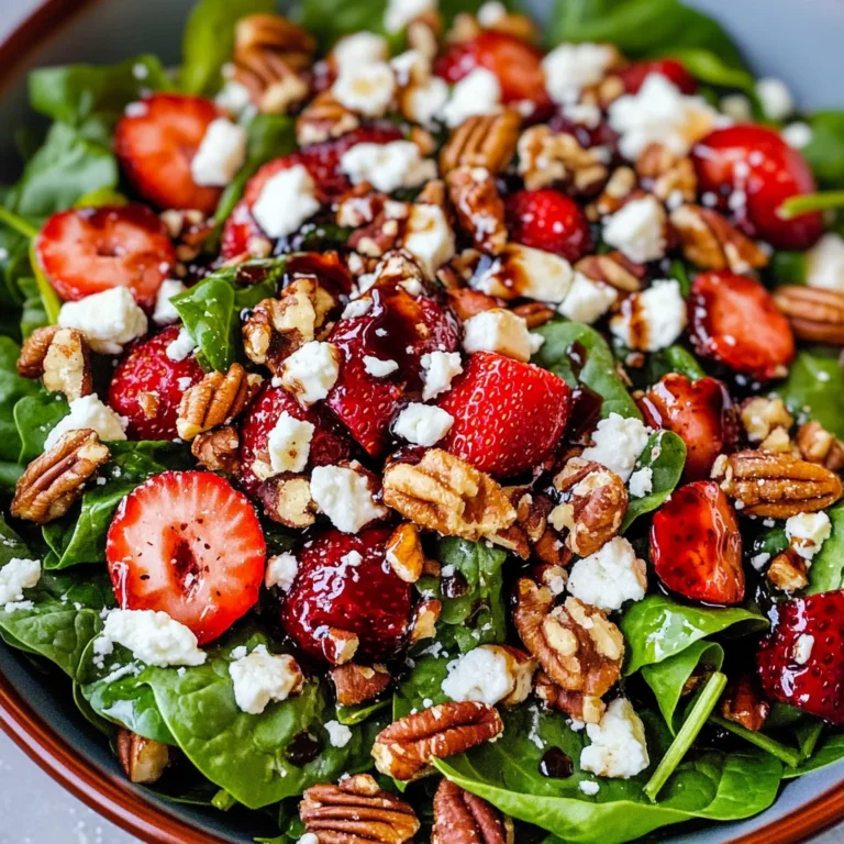 Spinach Strawberry Salad with Pecans