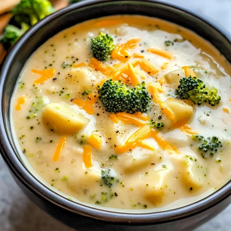 Broccoli Potato Cheese Soup Recipe