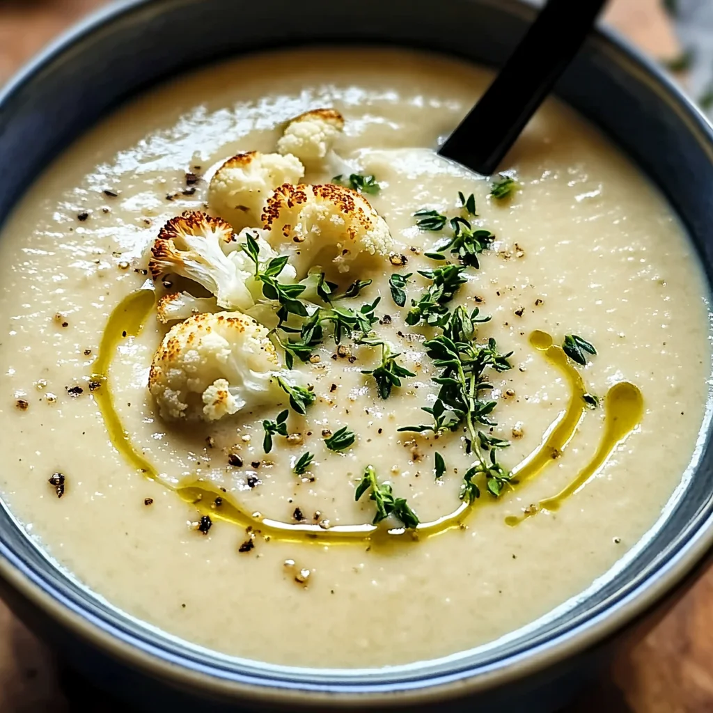 Light & Creamy Cauliflower Soup