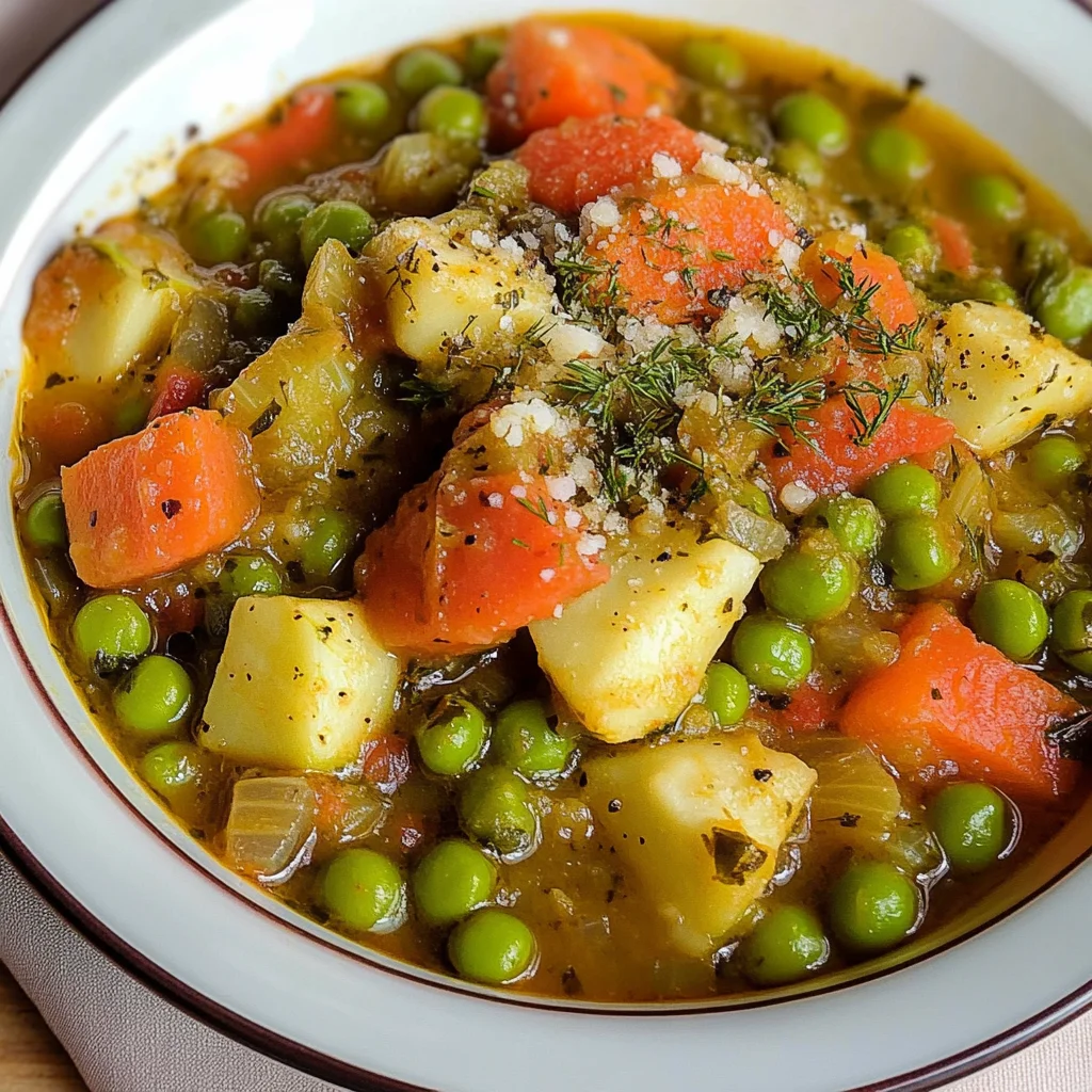 Traditional Greek Green Peas Stew
