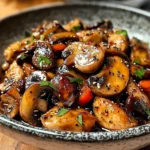 Black Pepper Chicken with Mushrooms