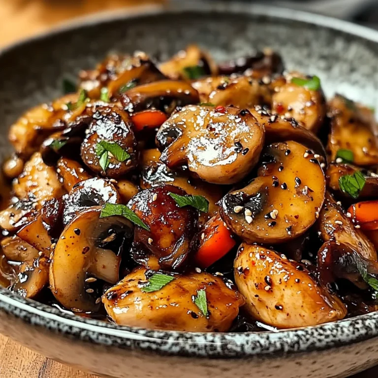 Black Pepper Chicken with Mushrooms