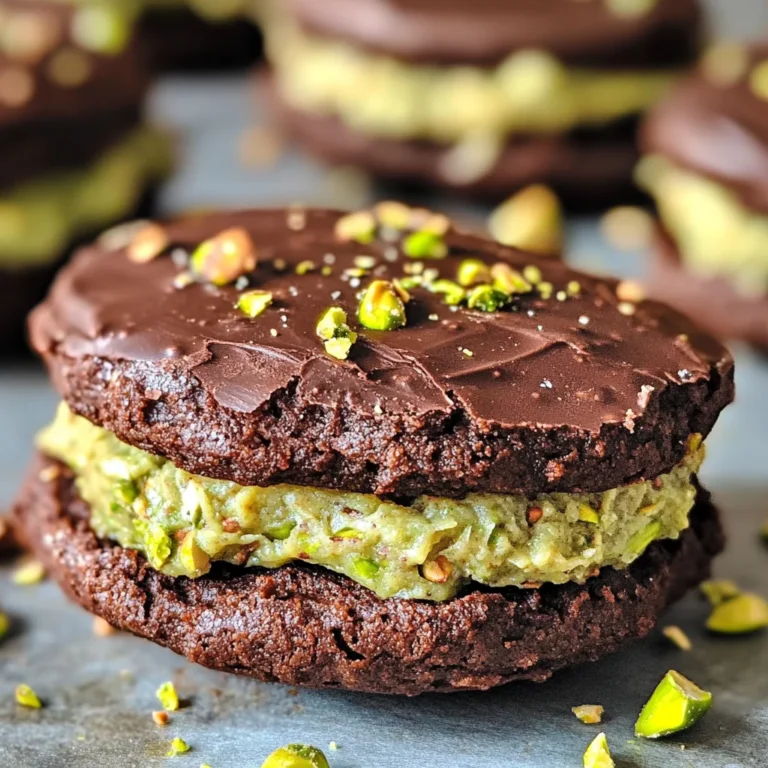 Chocolate-Pistachio Sandwich Cookies