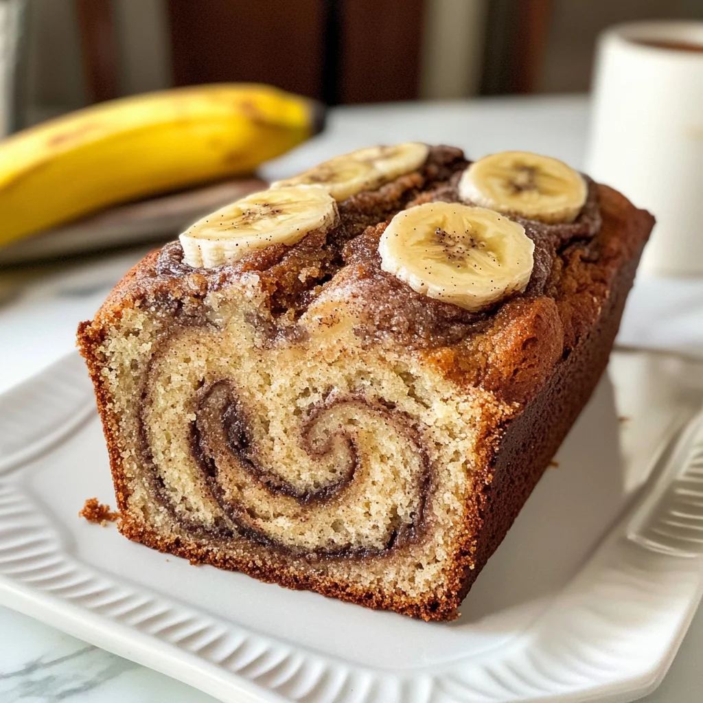 Cinnamon Swirled Banana Bread