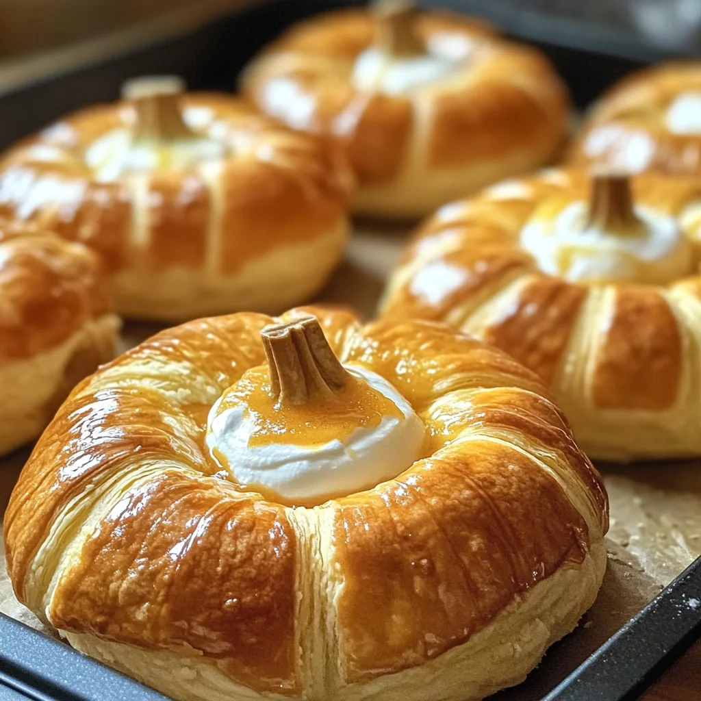 Crescent Pumpkins with Cream Cheese and Pumpkin Pie Filling