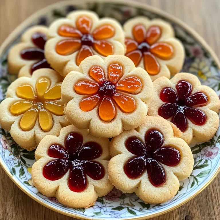 Flower Jam Thumbprint Cookies Recipe