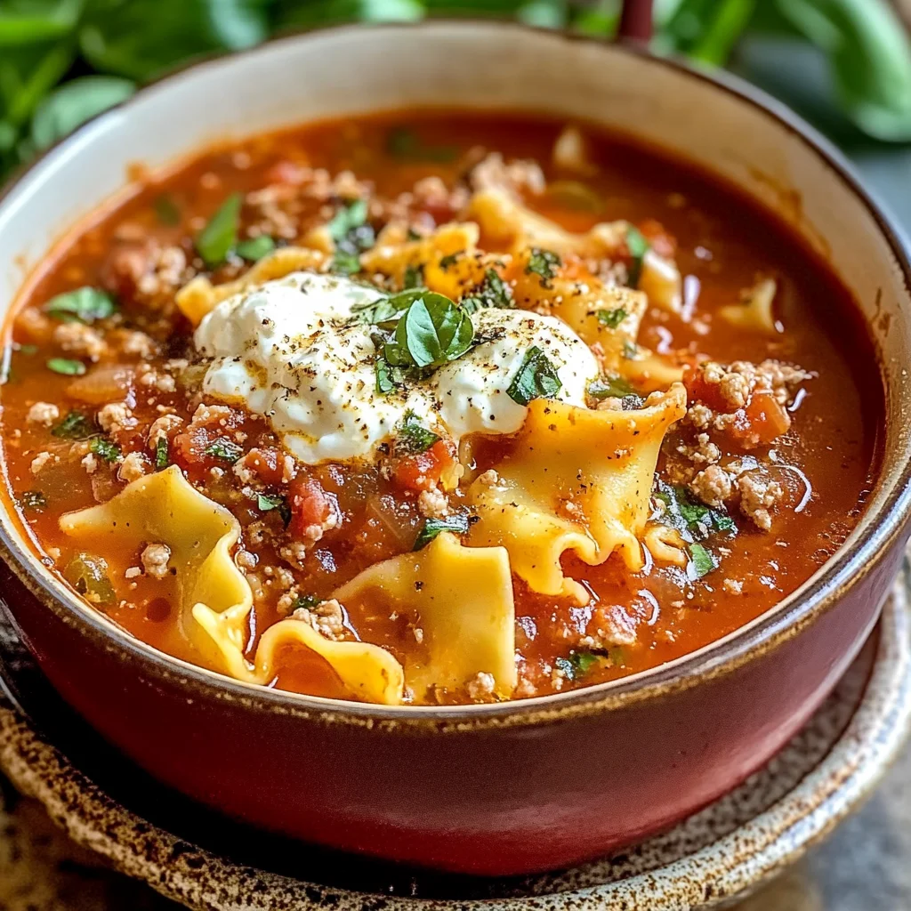 Italian Lasagna Soup - theamazingfood