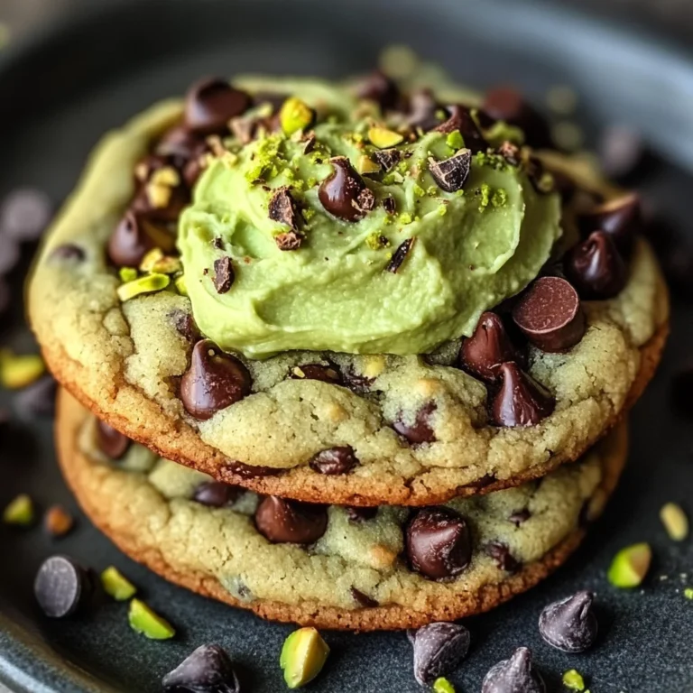 Pistachio Cream Chocolate Chip Cookies