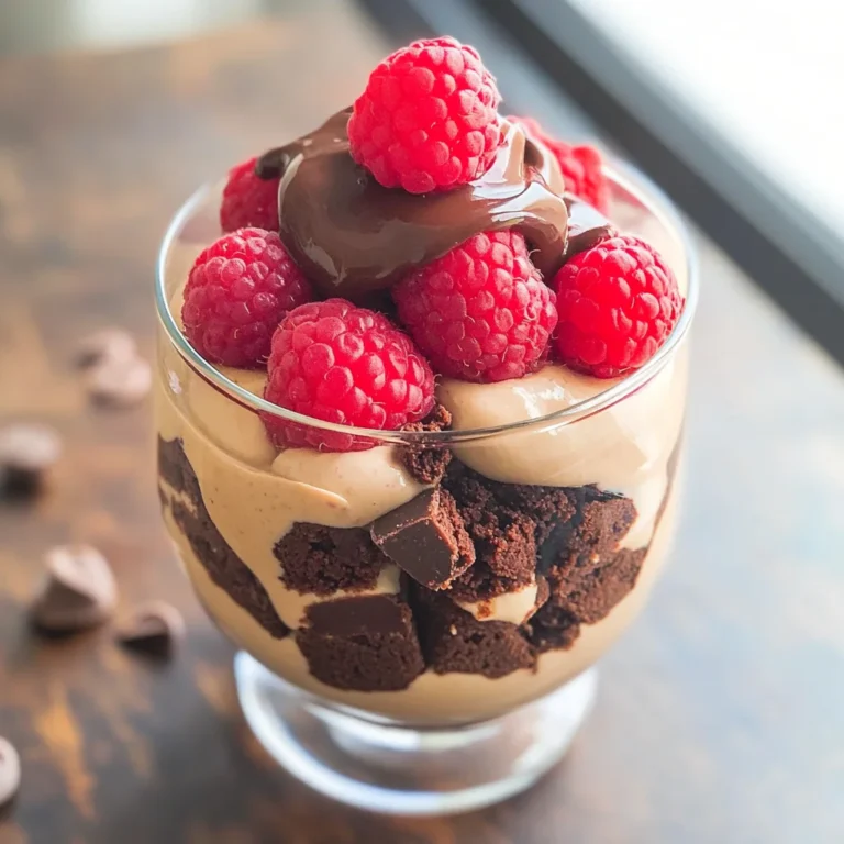 Raspberry Brownie Parfaits
