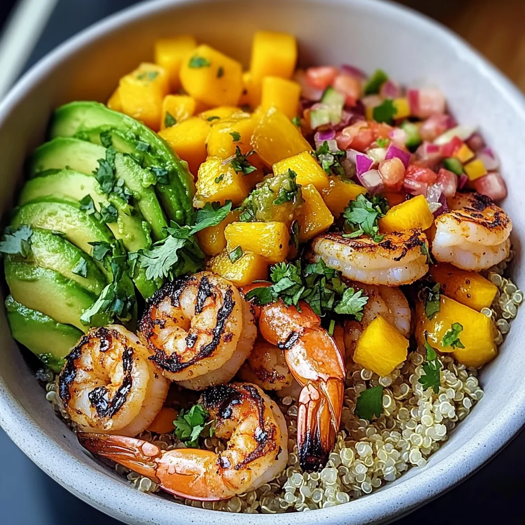 Shrimp Avocado Bowls with Mango Salsa