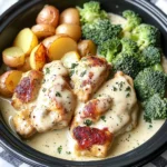 Slow Cooker Creamy Garlic Chicken And Veggies Recipe