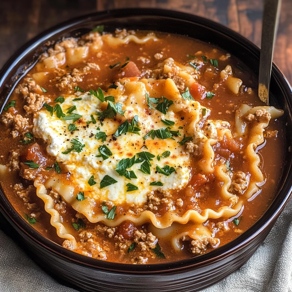 Slow Cooker Lasagna Soup