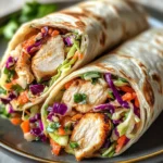 Thai Chicken Wrap with Crunchy Asian Slaw