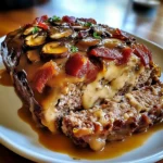 Turkey Bacon Mushroom Swiss Cheese Meatloaf – Easy & Juicy