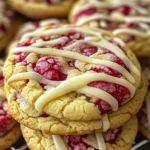 White Chocolate Lemon Raspberry Cookies - Delicious Recipe