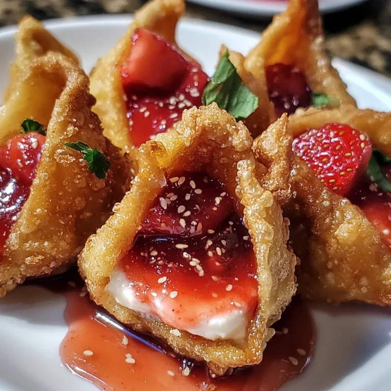 Deep-Fried Strawberry Cheesecake Stuffed Wonton Bites: Irresistibly Crispy!
