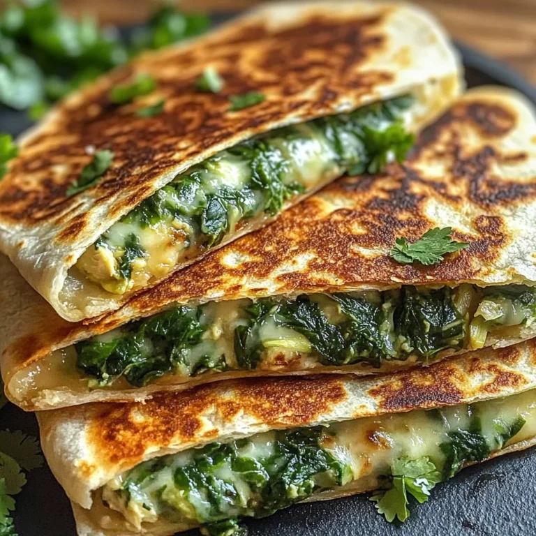 Savory Spinach Artichoke Quesadillas