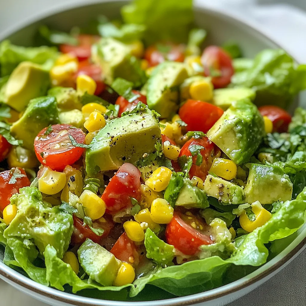 Avocado Salad with Lime Cilantro Dressing