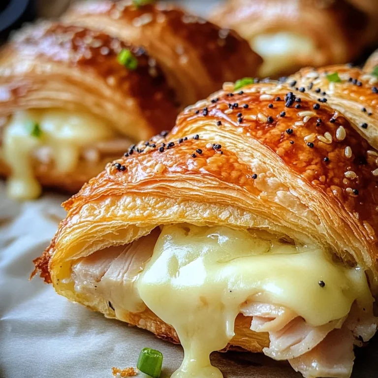 Baked Turkey and Cheese Croissants