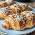 Buttery Almond Croissants with Crunchy Topping