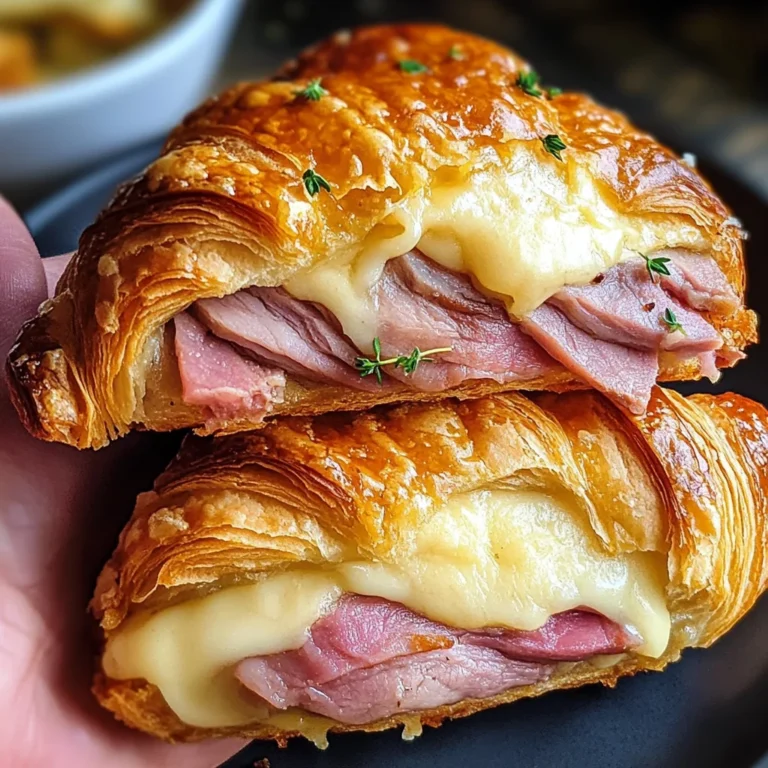 Crispy Air Fryer Beef chicken ham & Cheese Croissants Treat