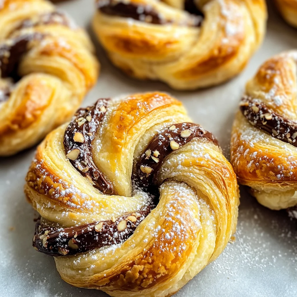 Easy Nutella puff pastry twists (3 ingredients)