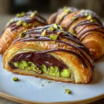Easy Pistachio Chocolate Croissant Recipe | Homemade French Treat