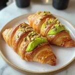 Golden Pistachio Croissants - flirtyfood