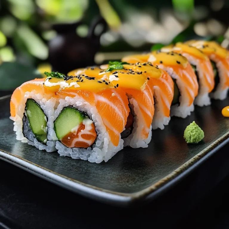 Gourmet Salmon Sushi Rolls