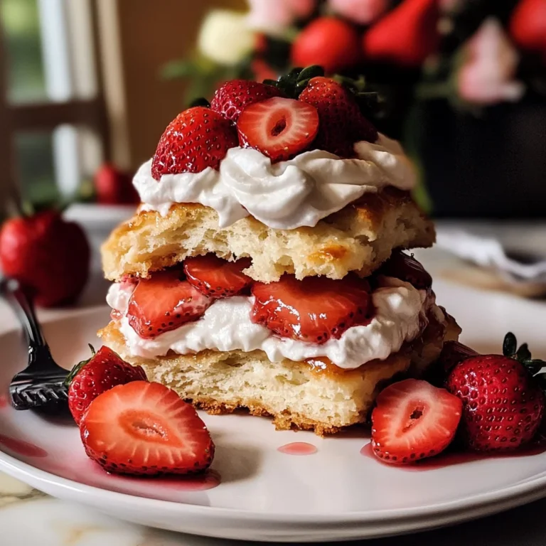 Homemade Strawberry Shortcakes with Strawberries and Perfect Whipped Cream