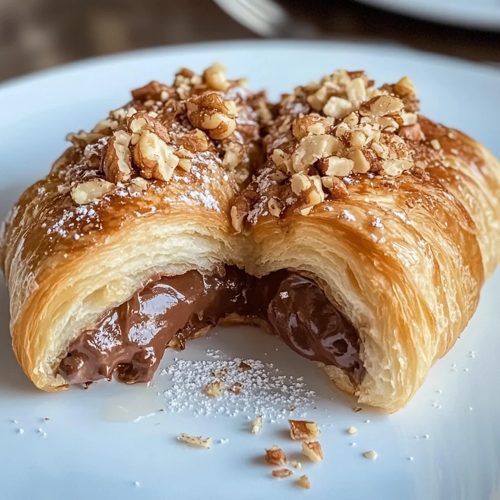 Irresistible Peanut Butter Chocolate Stuffed Croissant French Toast