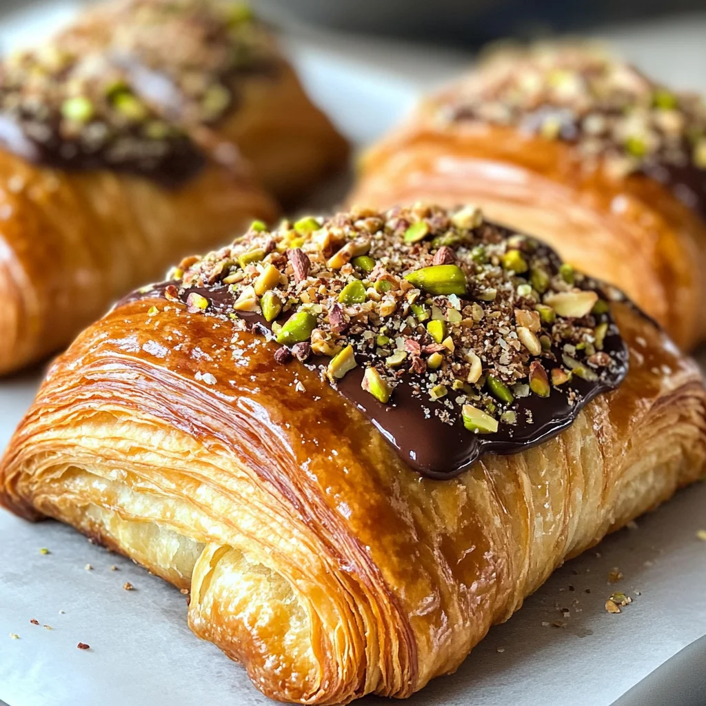 Pistachio Chocolate Croissants - Nutty & Decadent