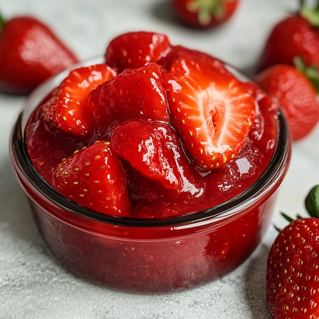 Quick Strawberry Sauce with Fresh Strawberries